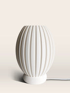 Glune Grand table lamp in Milk, soft warm glow