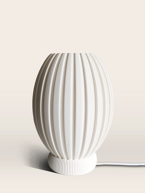 Glune Grand table lamp in Milk, soft warm glow